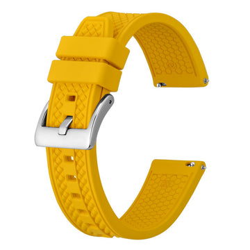 High Performance Fluororubber Watch Bands, Yellow