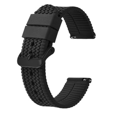 Lightweight Silicone Watch Bands, Black