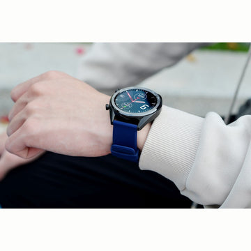 Waterproof Sport Silicone Watch Bands, Dark Blue