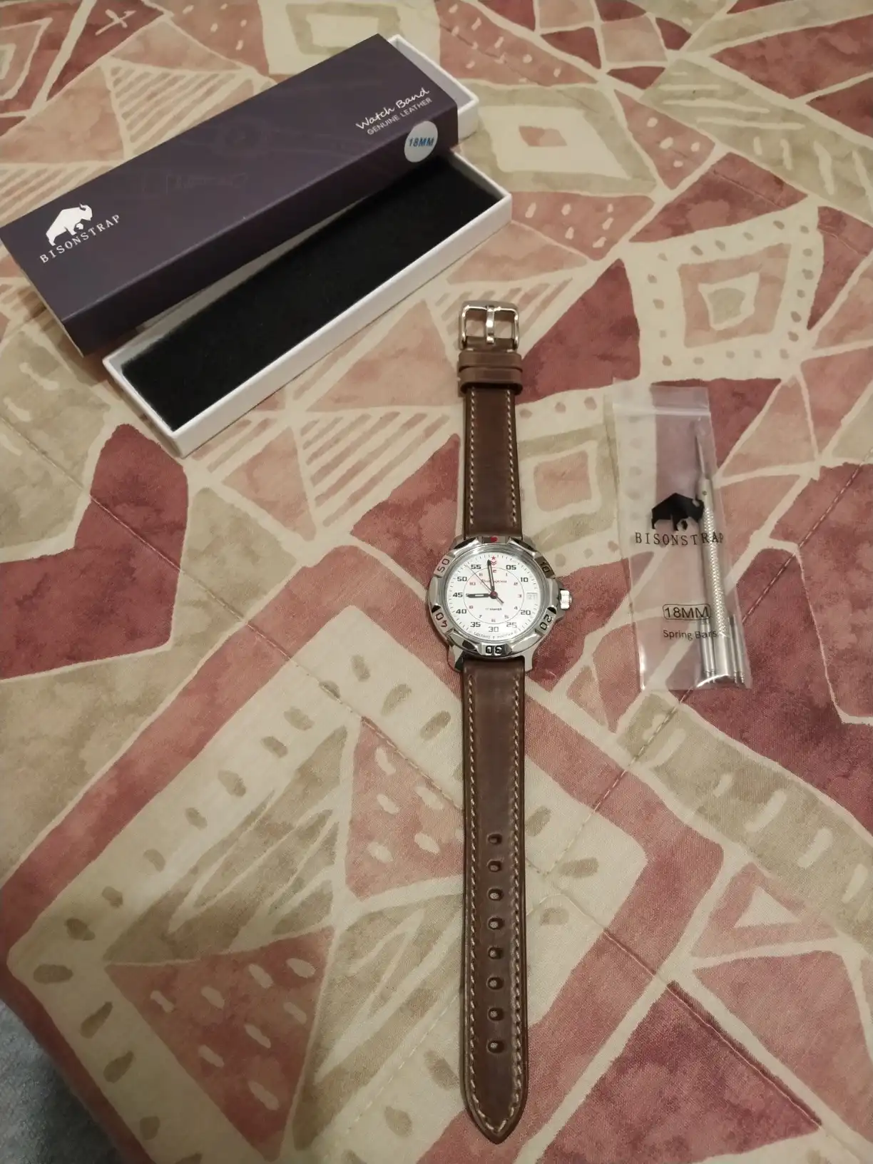 Bracelets Montre Nylon BISONSTRAP - 2 Pièces - Élastique Et Ajustable - 16-24 Mm