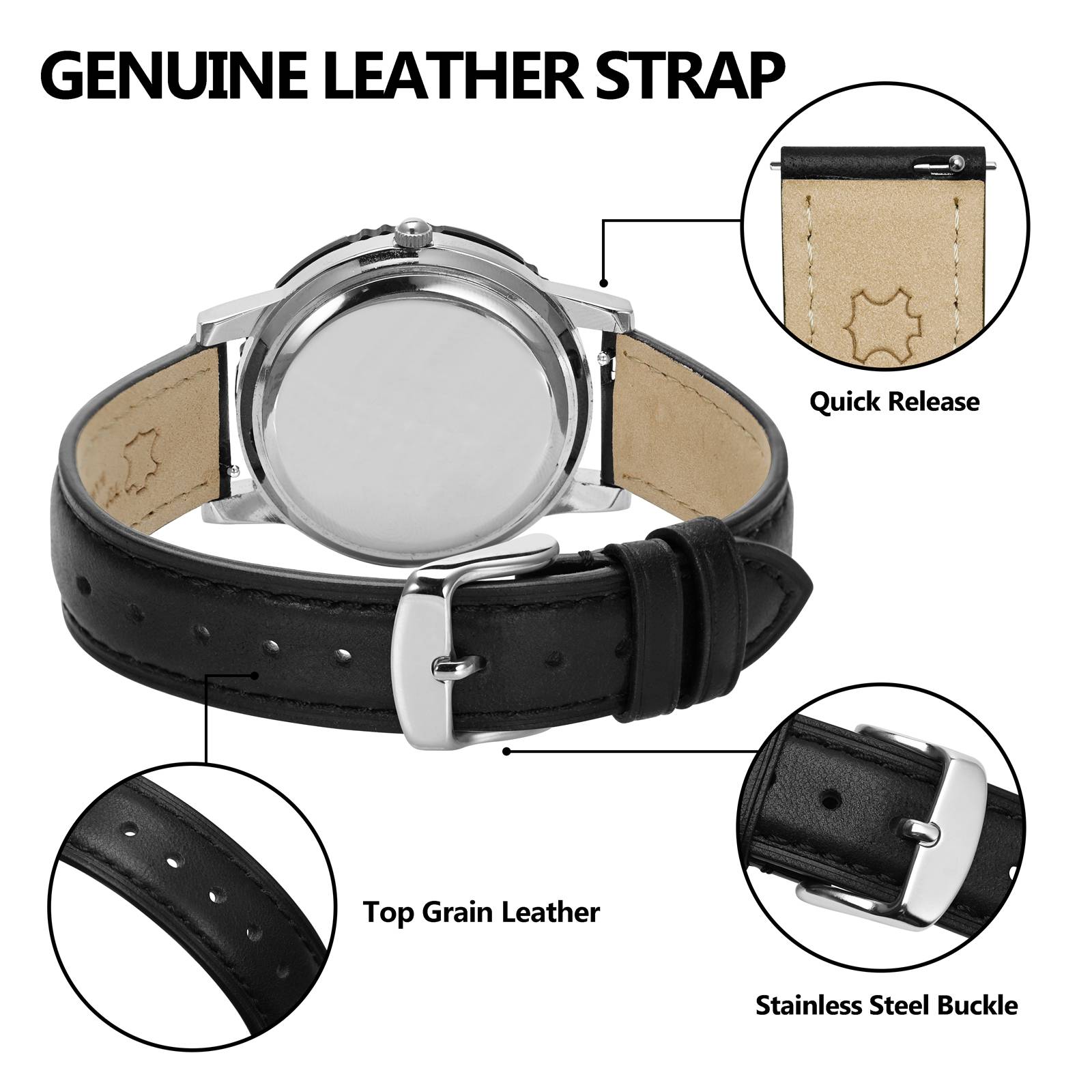ELEGANT LEATHER WATCH STRAP